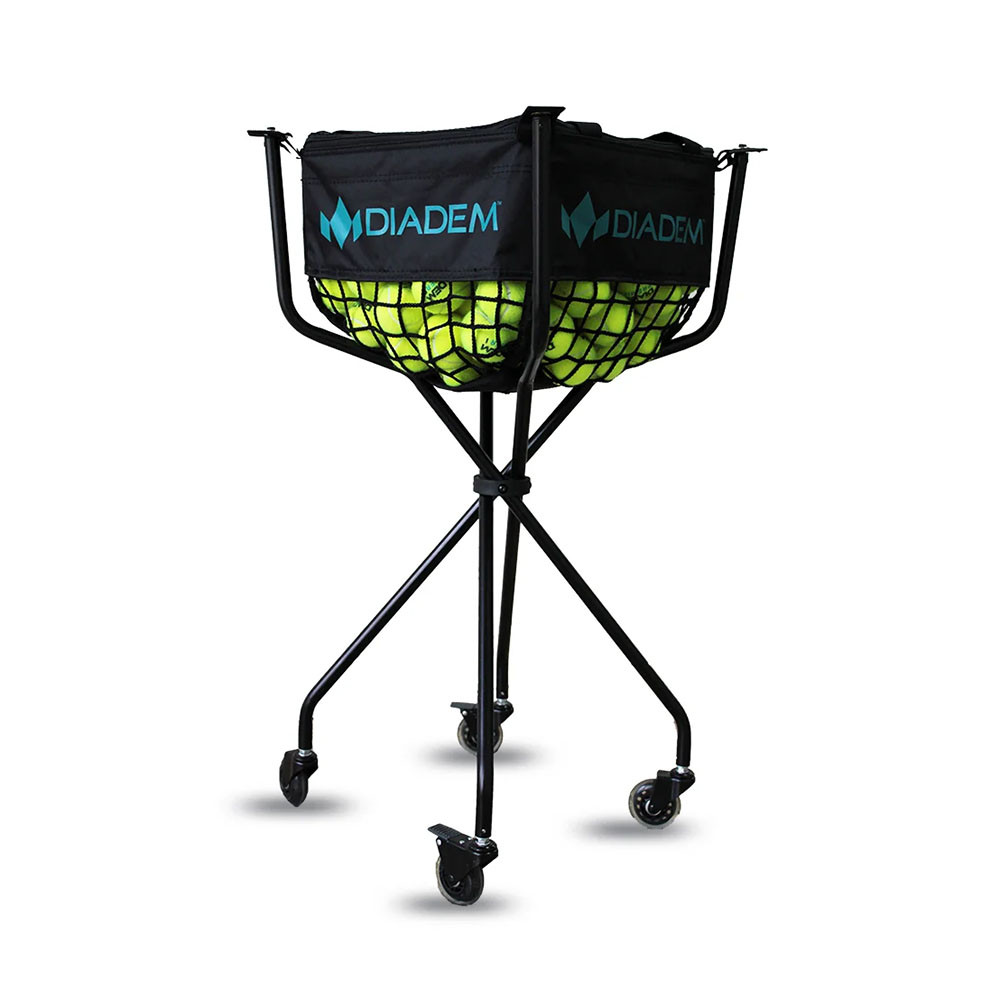 Купить Корзина для теннисных мячей Diadem Ball Cart CART-150, на 150 мячей, металл, полиэстер, черная,