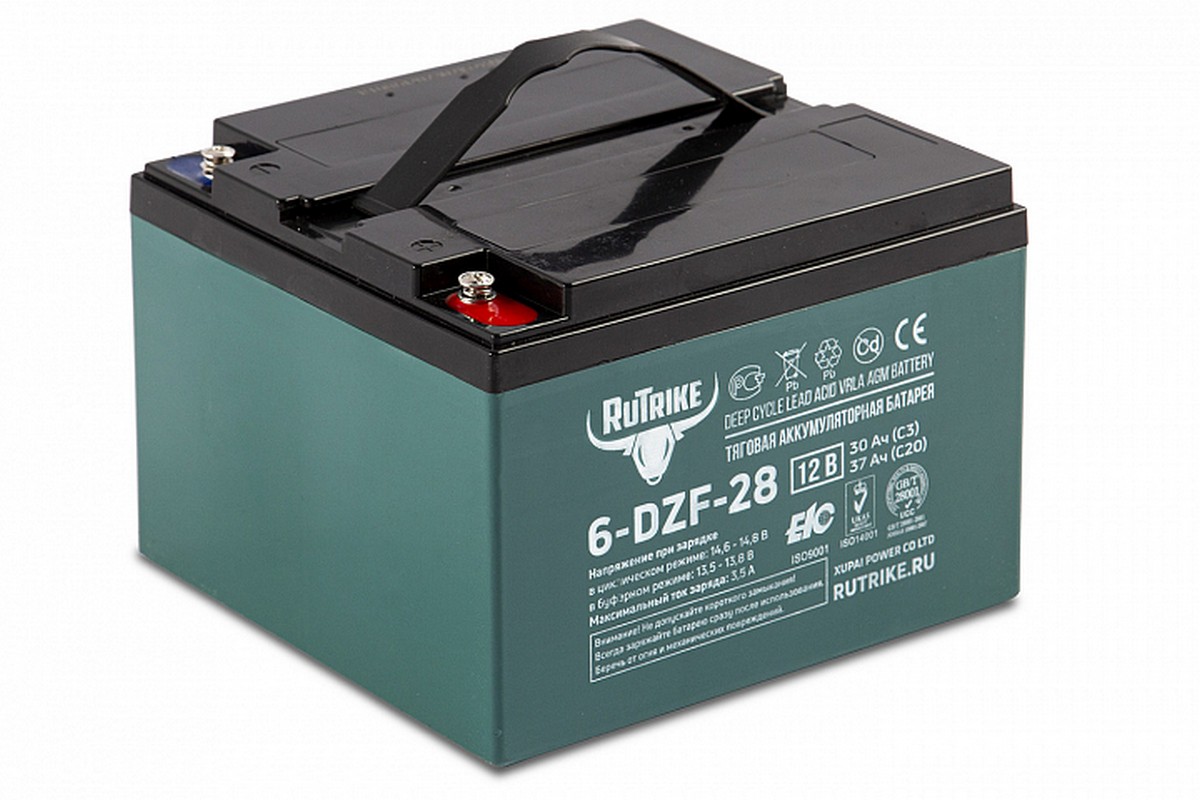 Тяговый аккумулятор RuTrike 6-DZF-28 (12V28A/H C3) 22836