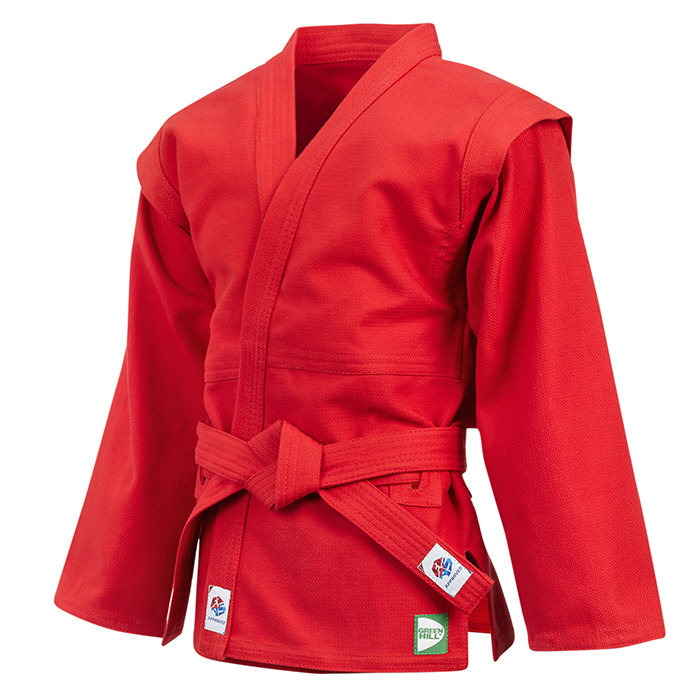 Куртка САМБО Мастер FIAS Approved красная Green Hill SC-550,  - купить со скидкой