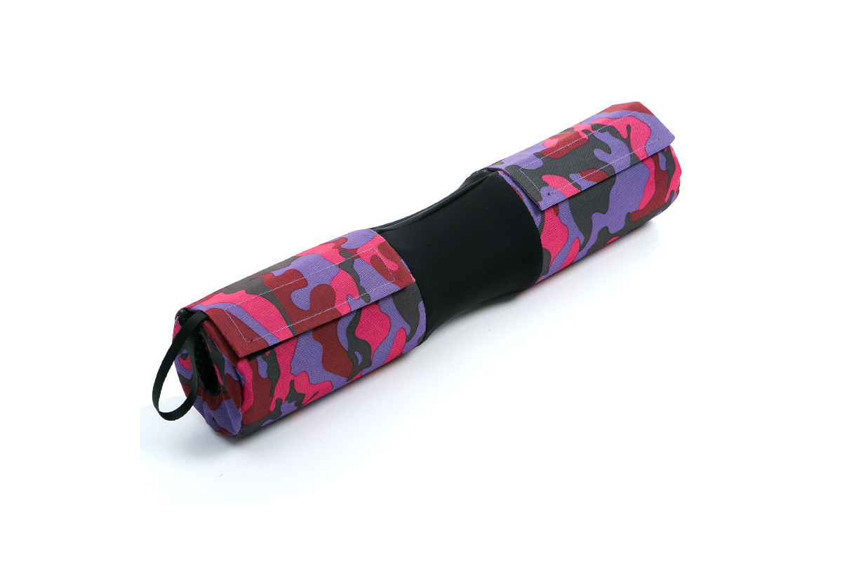 

Накладка на штангу анатомическая с чехлами 10х43 см Sportex E45491 фиолетовый камуфляж
