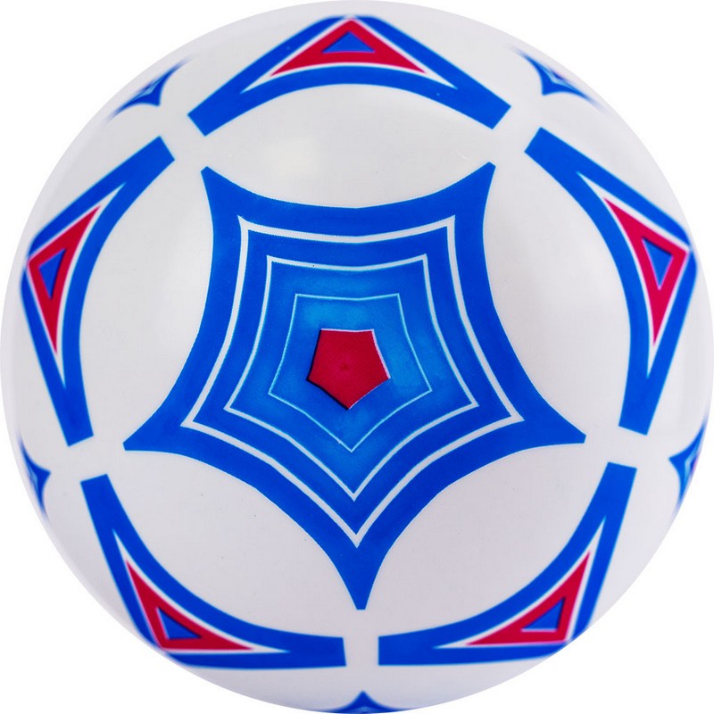 Мяч детский с рисунком Геометрия d23см MD-23-02 ПВХ, бело-голубой 800_800