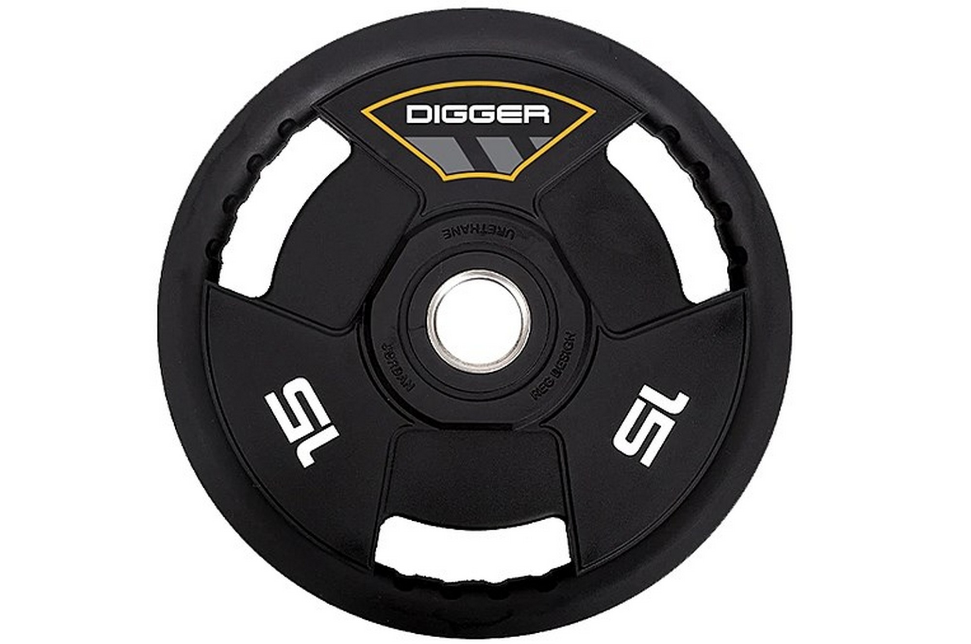 фото Диск олимпийский полиуретановый 3-х хватовый 15кг hasttings digger hd51c3a-15