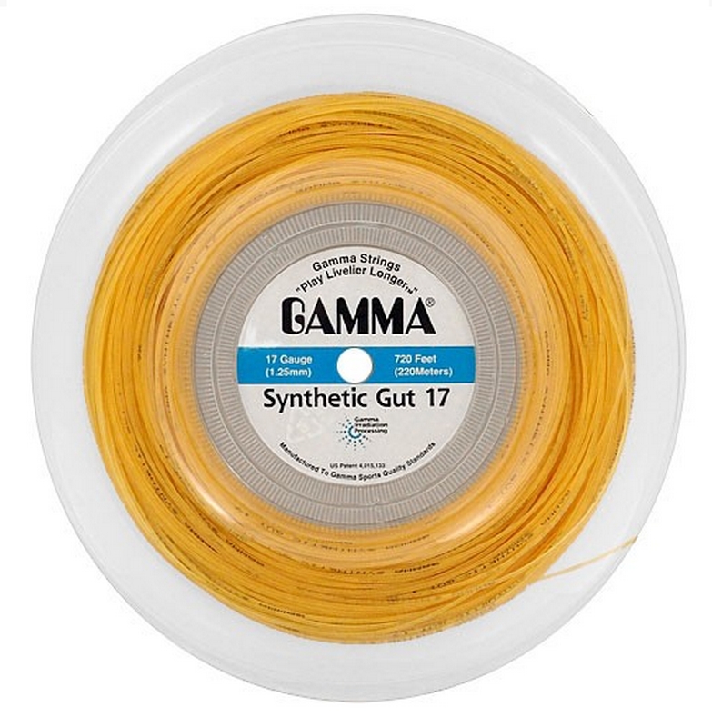 

Струны для теннисных ракеток Gamma Tenex Synt.Gut 17 (Gold)