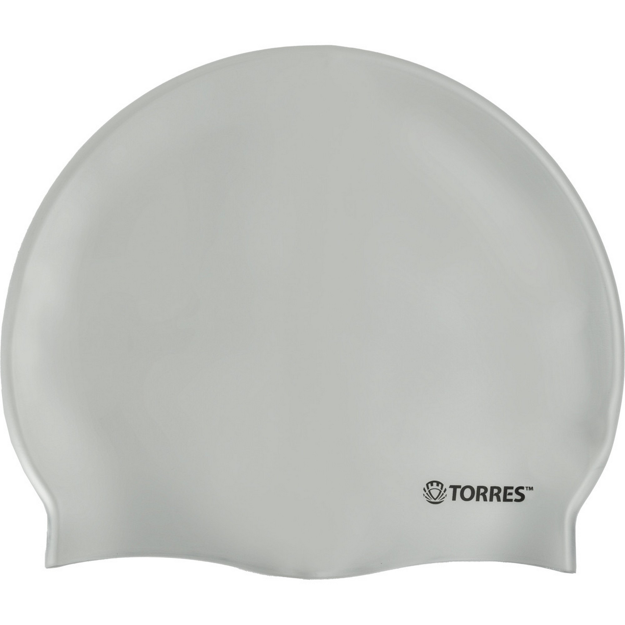 фото Шапочка для плавания torres no wrinkle, силикон sw-12203sv серебристый