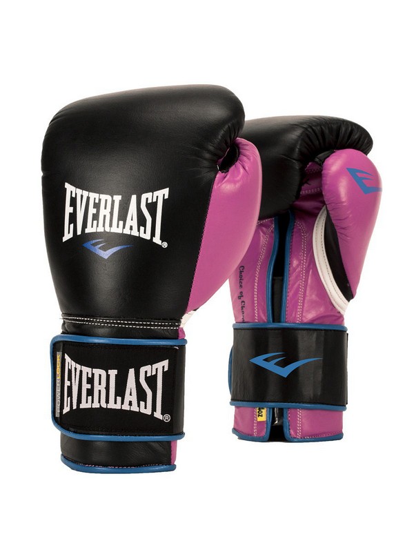 Купить Перчатки тренировочные Everlast Powerlock PU 10oz P00000745-10 черный/розовый,