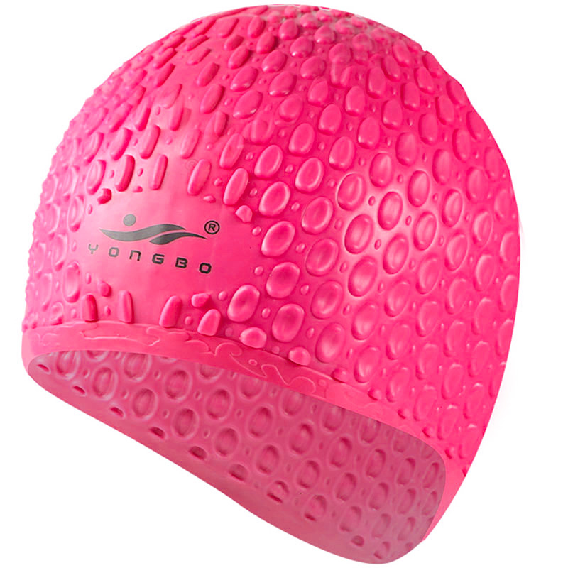 фото Шапочка для плавания силиконовая bubble cap b31552 (розовая) nobrand