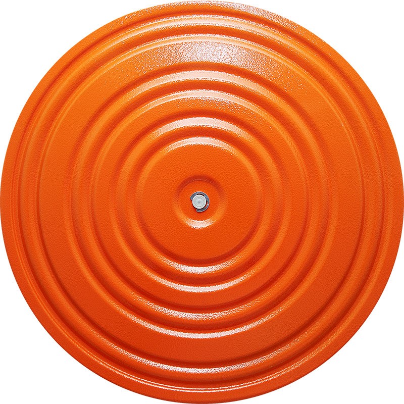 Диск здоровья металл, диаметр 28 см, окрашенный MR-D-02  оранжево-черный NoBrand