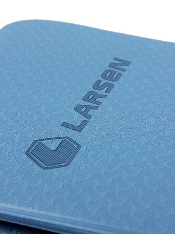 Коврик для йоги и фитнеса складной, TPE, 183х61х0,6см Larsen ECE 072 синий 600_800