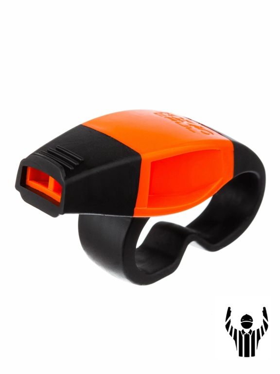 Свисток FOX 40 CAUL с креплением на пальцы (оранжевый) Sportex E42054 576_768
