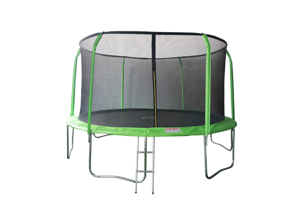 фото Батут sport elite 14ft 4,27м с защитной сеткой внутрь и лестницей, салатовый gb30201-14ft