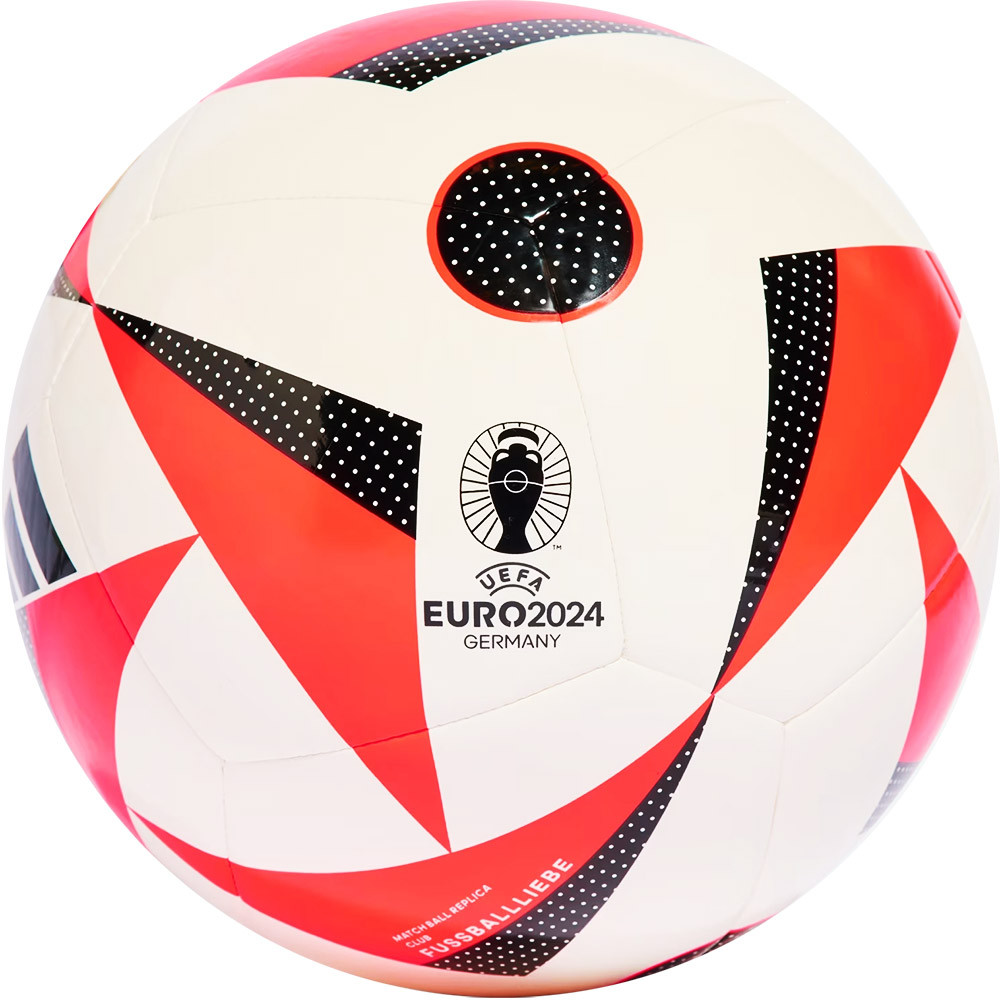 Мяч футбольный Adidas Euro24 Club IN9372, р.5, ТПУ, 12 пан., маш.сш., бело-красно-черный