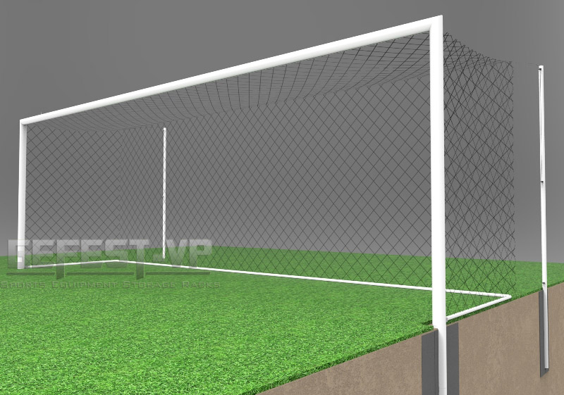 фото Ворота для футбола, стальные, бетонируемые gefest сб-5082 (500x200) пара