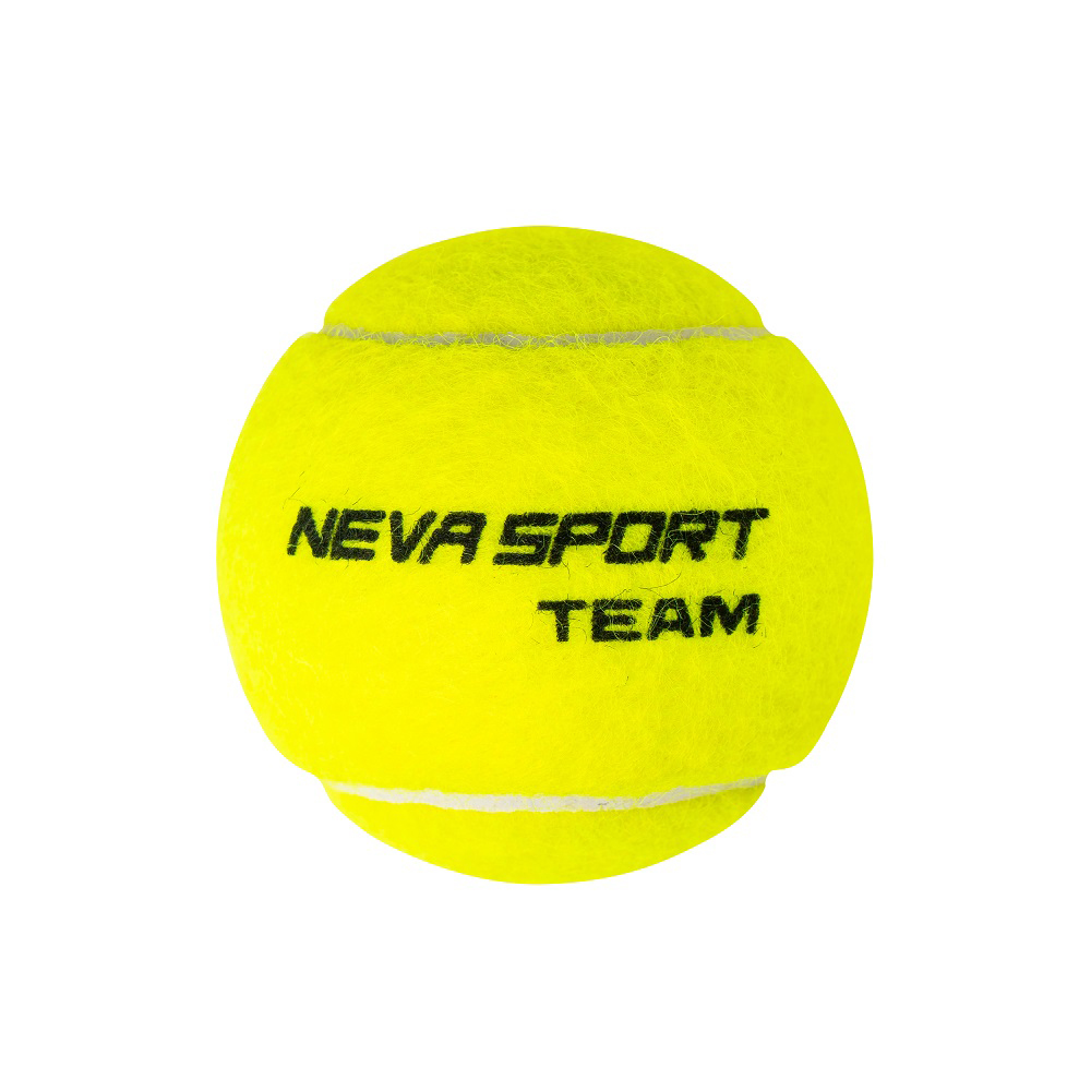 Мяч теннисный Neva NS Team X3, 124009, уп.3 шт,одобр.ITF,фетр, нат.резина,желтый 1000_1000