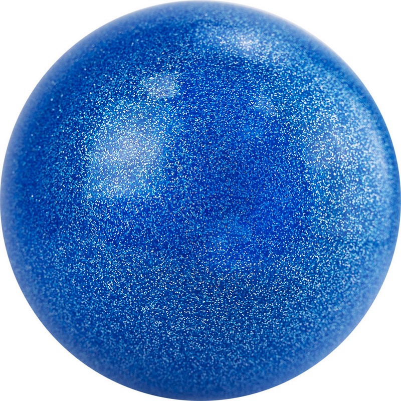 Купить Мяч для художественной гимнастики однотонный d19см AGP-19-02 ПВХ, синий с блестками, NoBrand