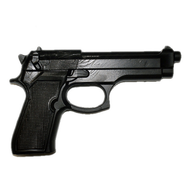 Пистолет тренировочный 1M (черный), мягкий термоэластопласт