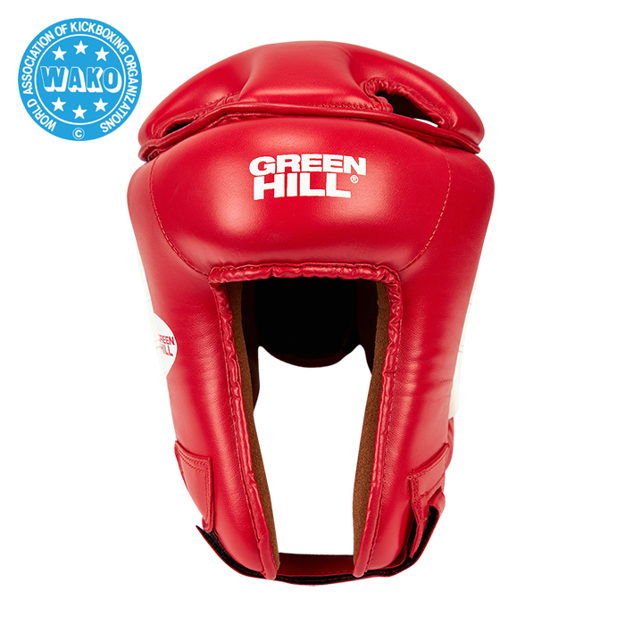 Кикбоксерский шлем Green Hill Win HGW-9033w WAKO Approved, красный