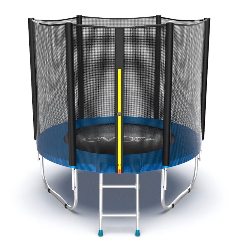 фото Батут с внешней сеткой и лестницей evo jump external 6ft, синий