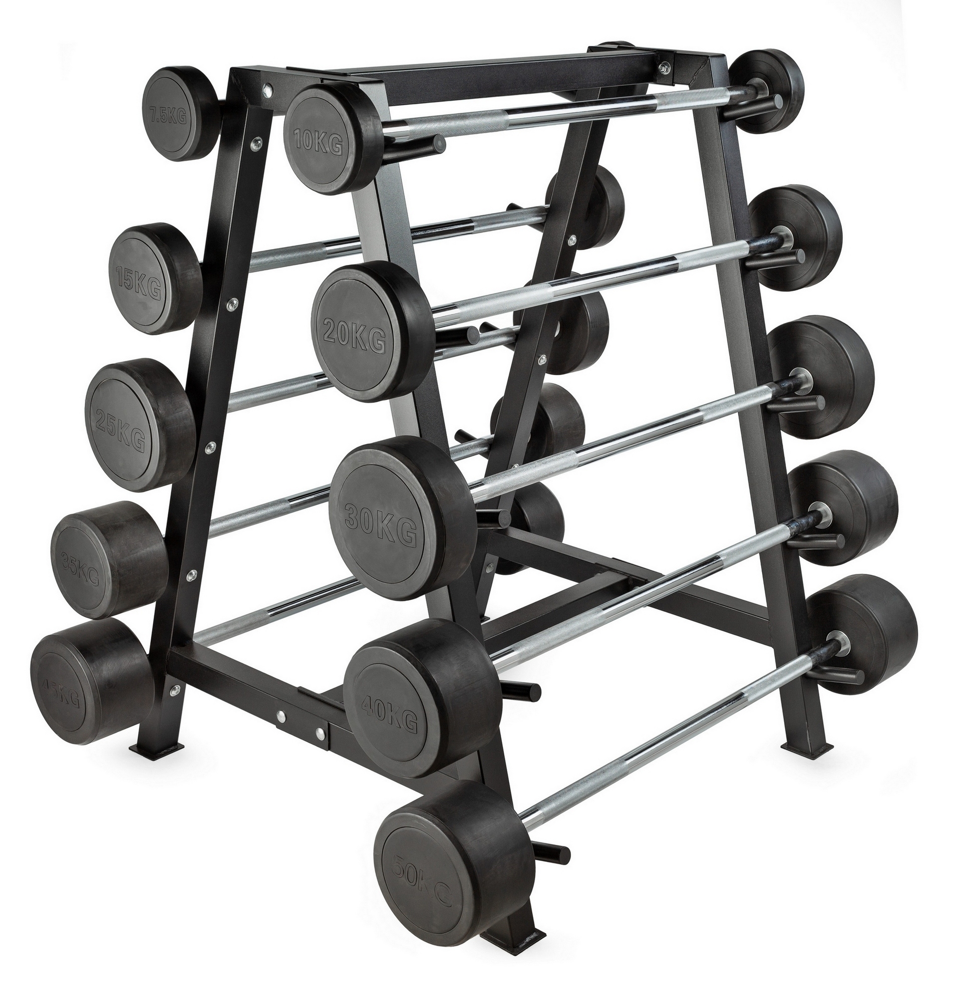 Штанга неразборная обрезиненная 50 кг. Прямой гриф VictoryFit VF-DX4500 1917_2000