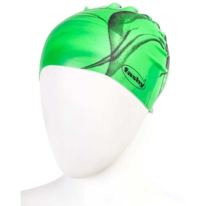 

Шапочка для плавания Fashy Silicone Cap 3031-00-60 силикон, зелено-черная