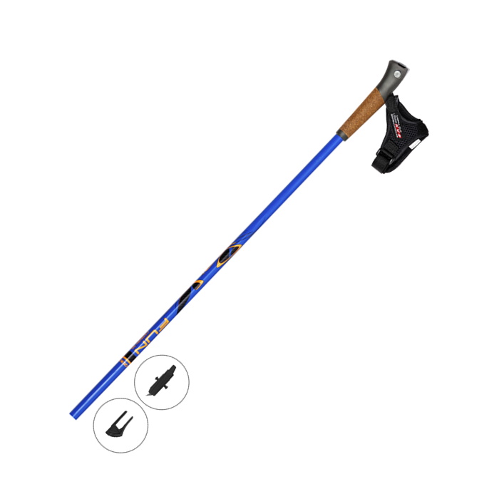 Палки для скандинавской ходьбы KV+ (9W01CO) FUN Clip\Comfort tip Nordic Walking pole Карбон 30% (синий)