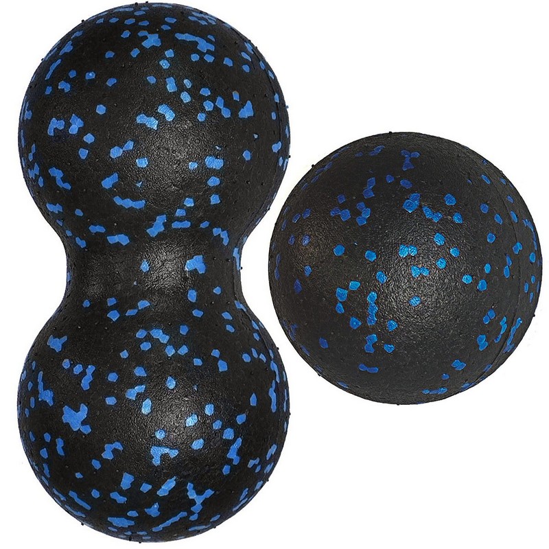 фото Набор массажных мячиков 8см + 8х16см sportex mfs-105 синий (e33008)