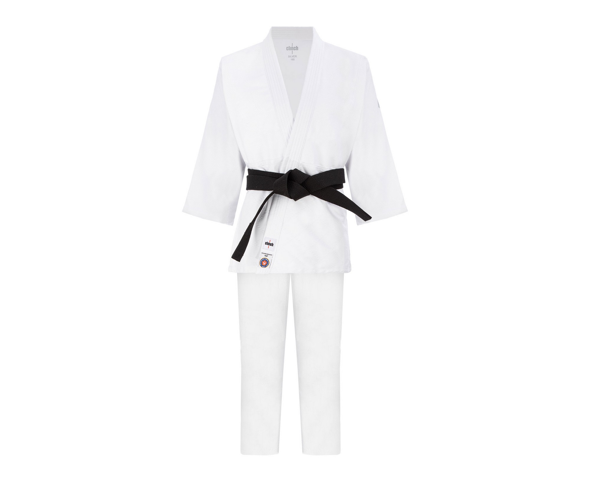 Кимоно для дзюдо подростоковое Clinch Judo Silver FDR C333 белый