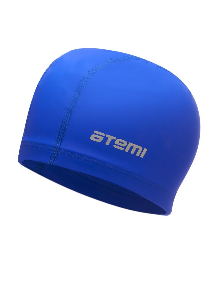 Купить Шапочка для плавания Atemi тканевая с силиконовым покрытием СС103 синий,
