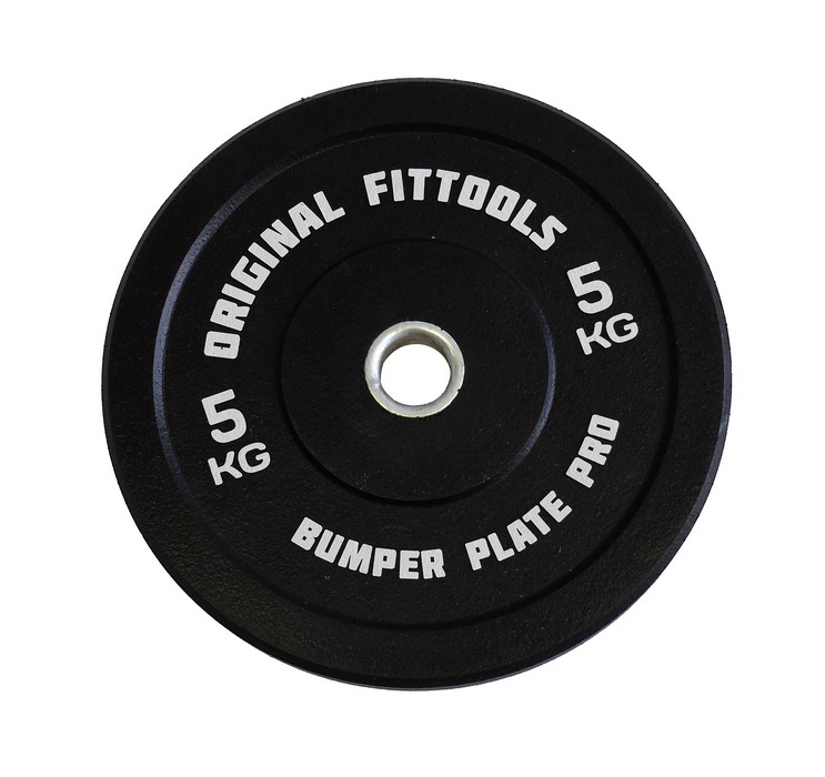 Диск бамперный Original Fit.Tools 5 кг (черный) FT-BPB-5 - фото 1