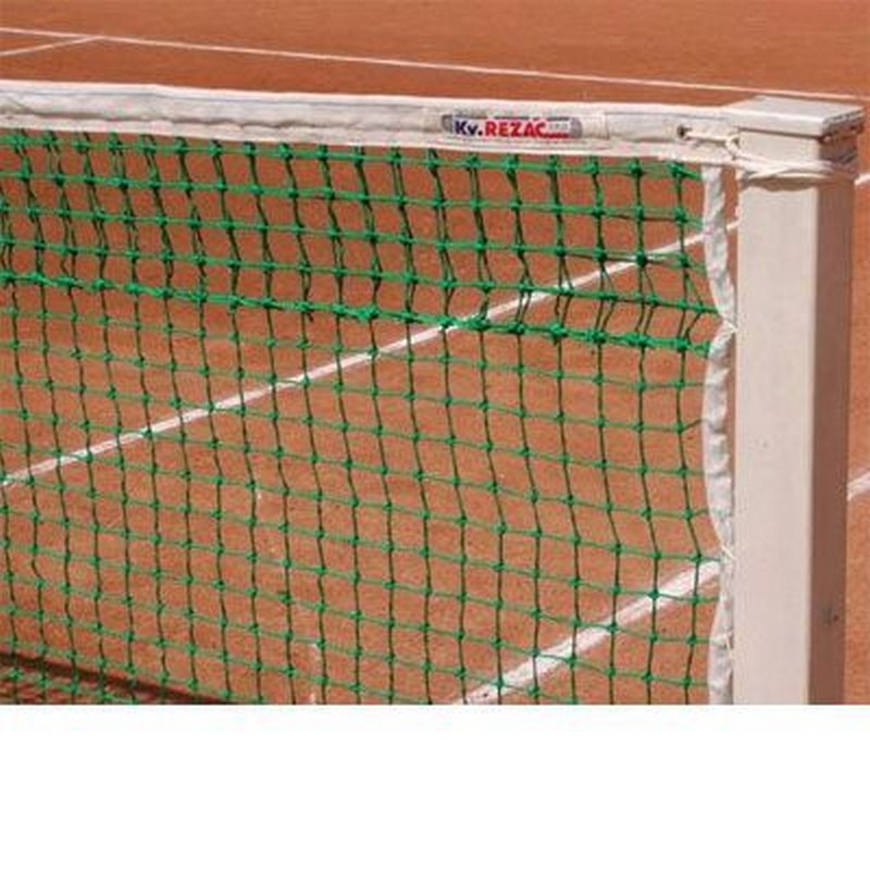 фото Сетка теннисная kv.rezac нить 3 мм пп, двойная сетка сверху, зеленая
