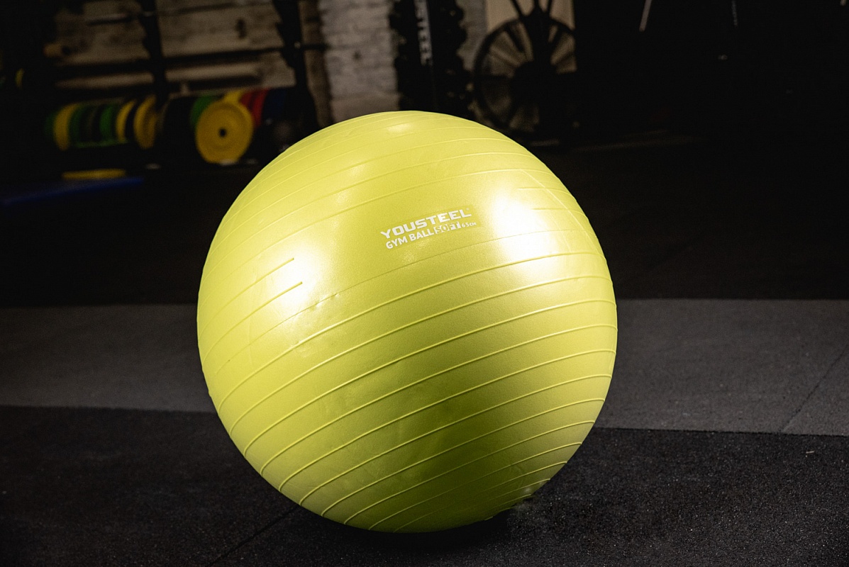 Купить Гимнастический мяч YouSteel Soft D65 см Зеленый,