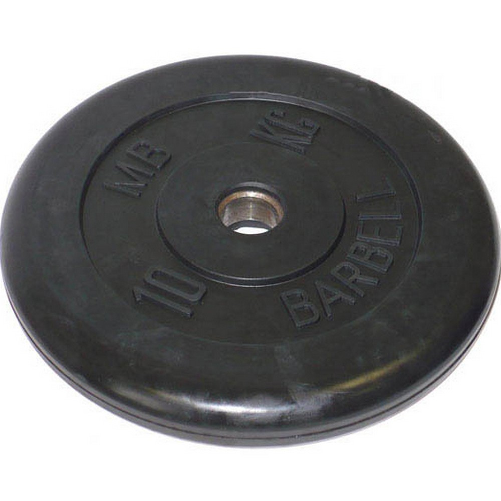 Диск обрезиненный 10 кг MB Barbell черный