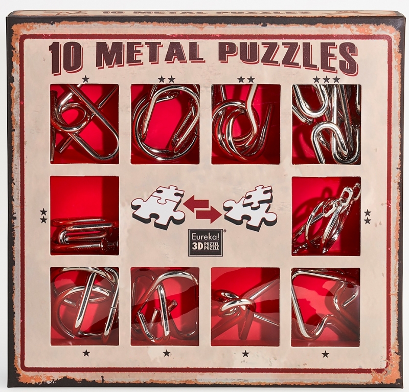 

Набор из 10 металлических головоломок (красный) 10 Metal Puzzles red set