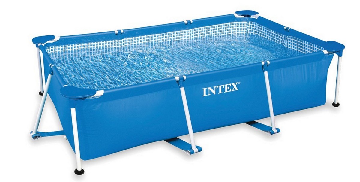 Каркасный бассейн прямоугольный 220х150х60cм Intex Rectangular Frame 28270
