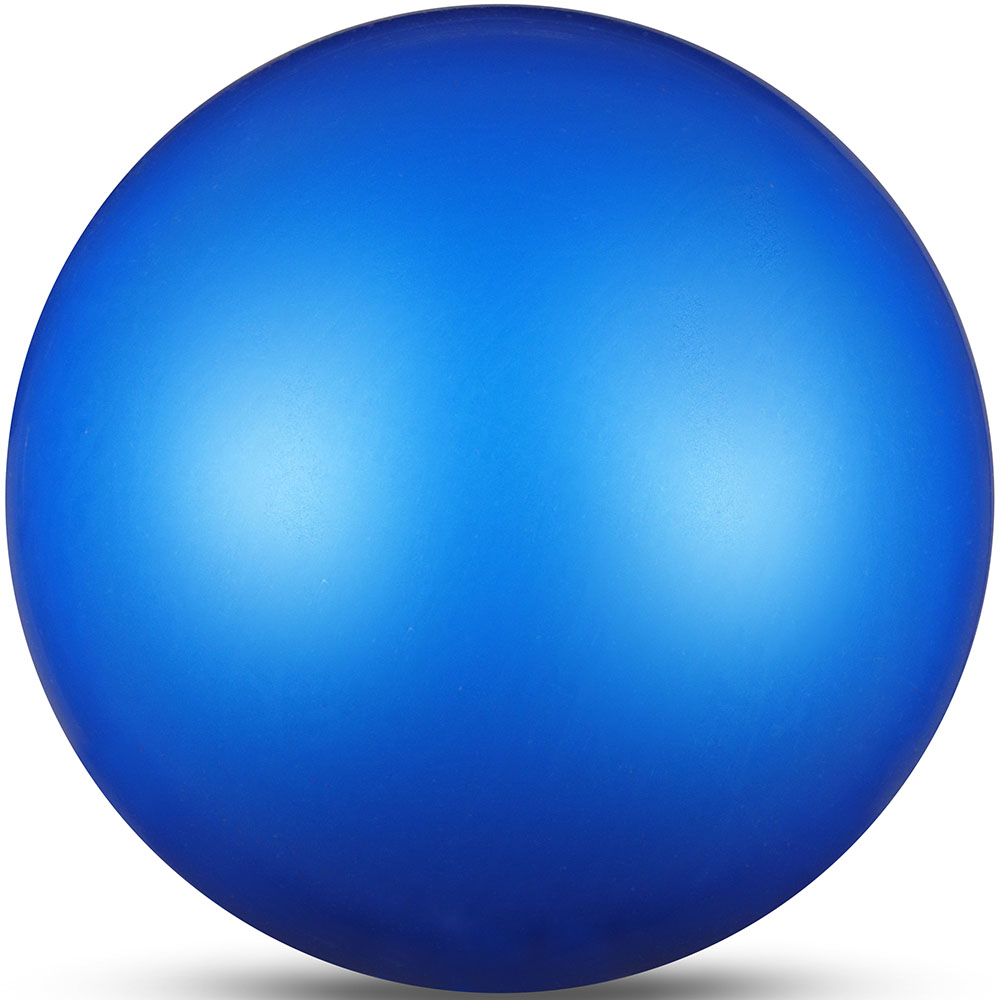 Мяч для художественной гимнастики Indigo IN367-BL, диам. 17 см, ПВХ, синий металлик 1000_1000
