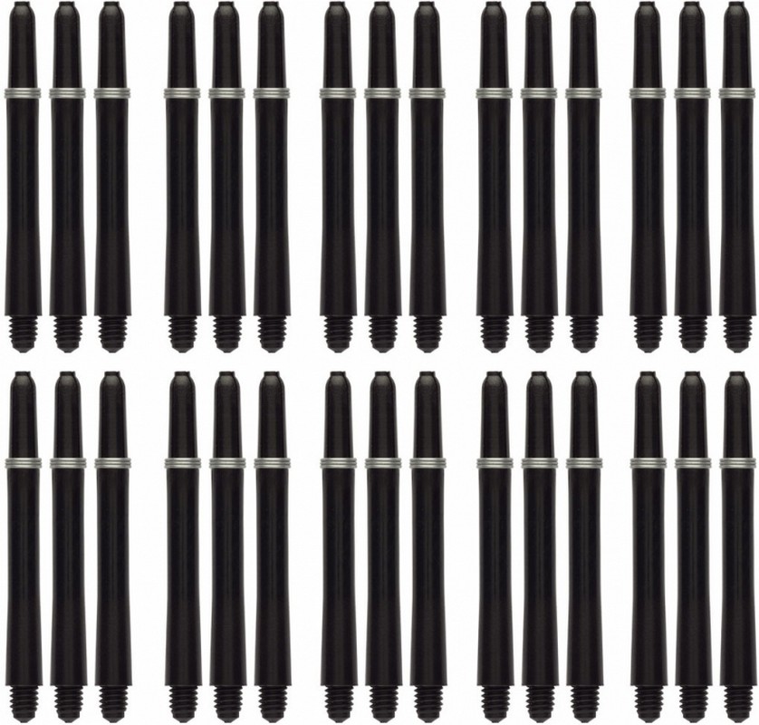 фото Набор из 10-ти комплектов хвостовиков winmau nylon с колечками (medium) черного цвета