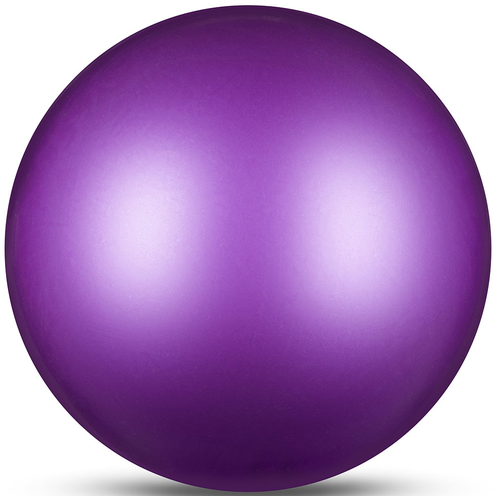 Мяч для художественной гимнастики Indigo IN367-VI, диам. 17 см, ПВХ, фиолетовая металлик 1000_1000