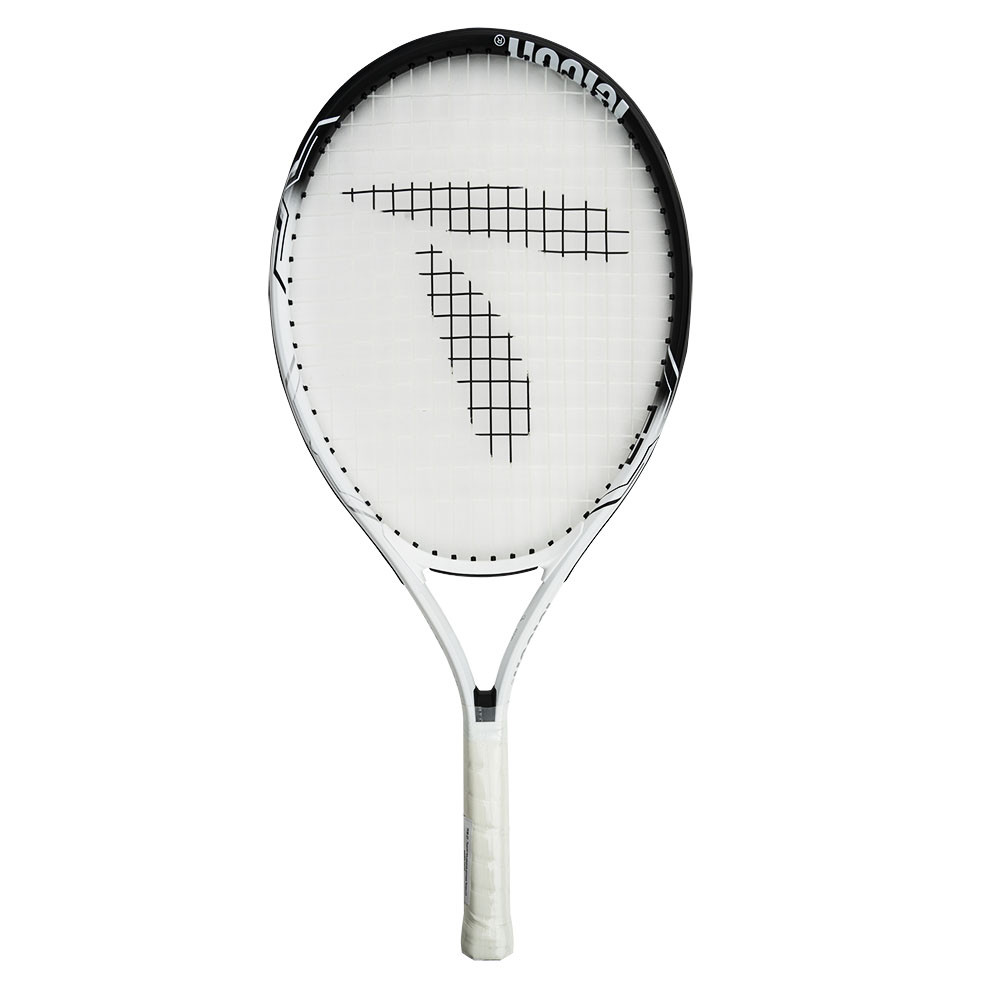 Купить Ракетка для большого тенниса детская Teloon 23 Gr000, 2556-23, 6-8 лет, алюминий,со струнами, бело-черный,
