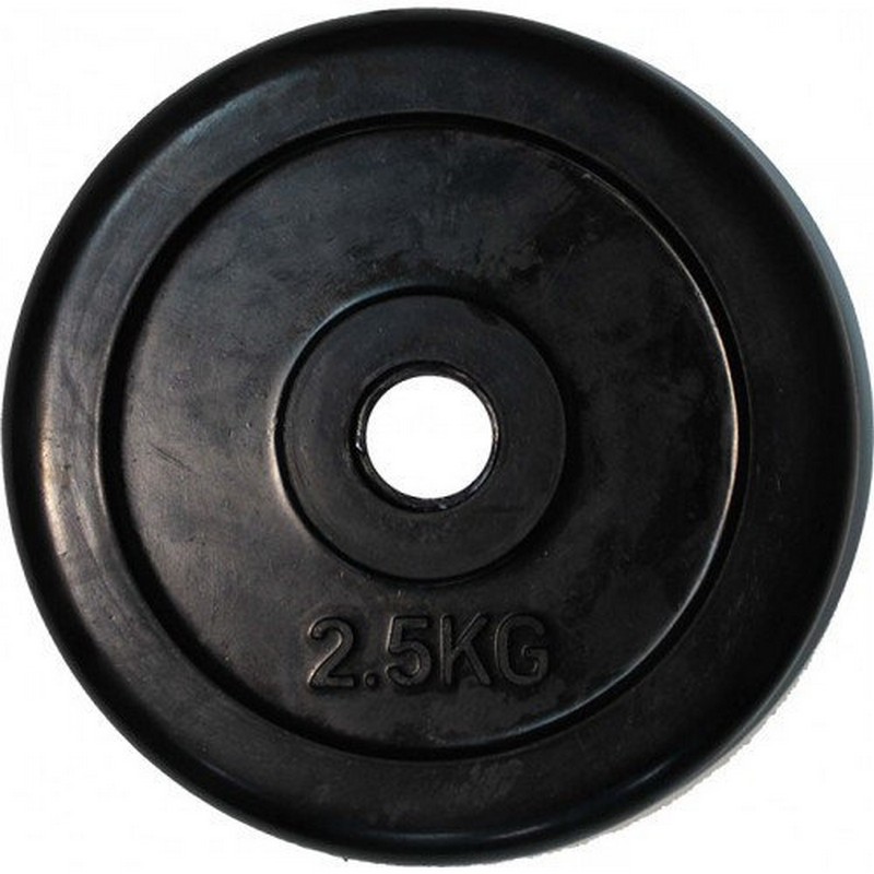 Диск обрезиненный ZSO черный Classic D-26 2,5кг - фото 1