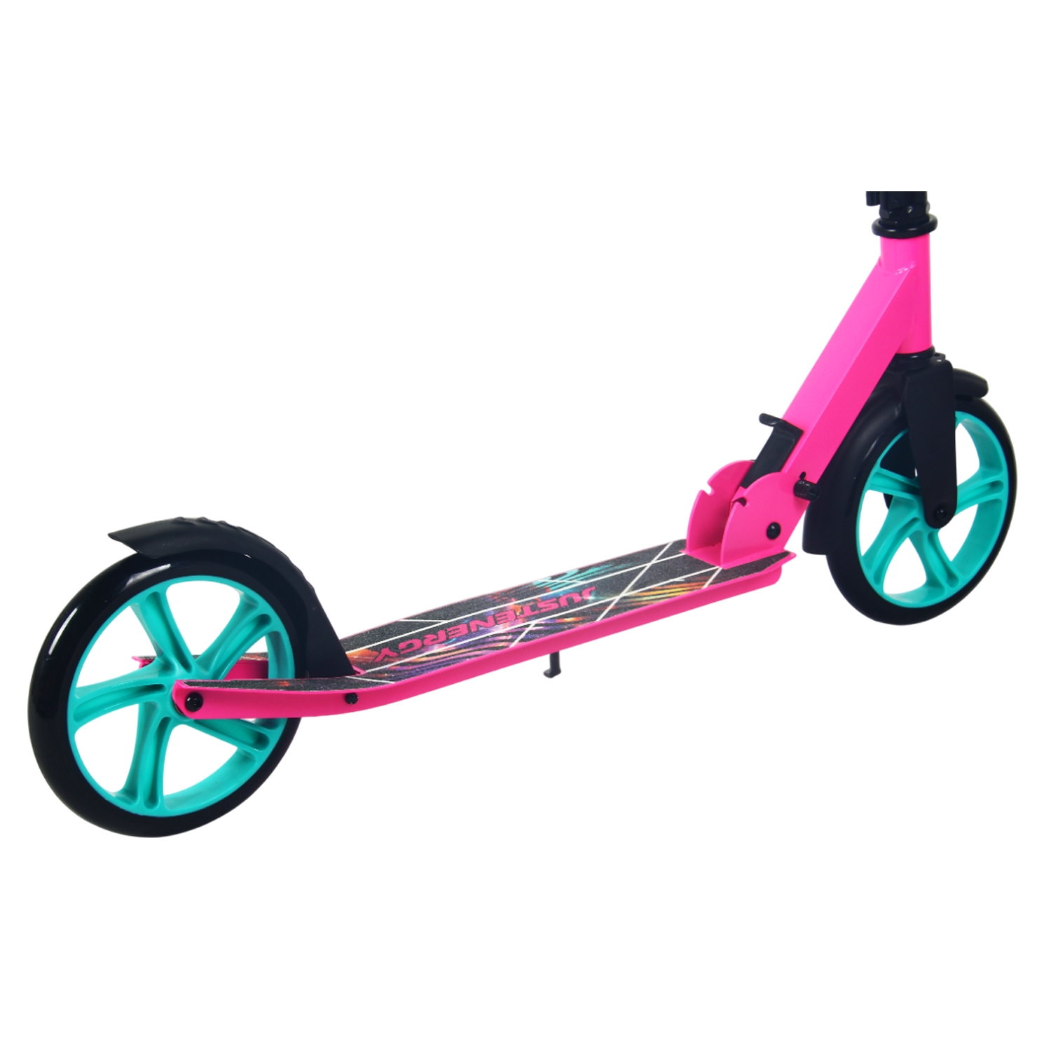 Самокат 200мм Justenergy JE-SA200-50 pink (фонарь и наклейка в подарок) 1500_1500