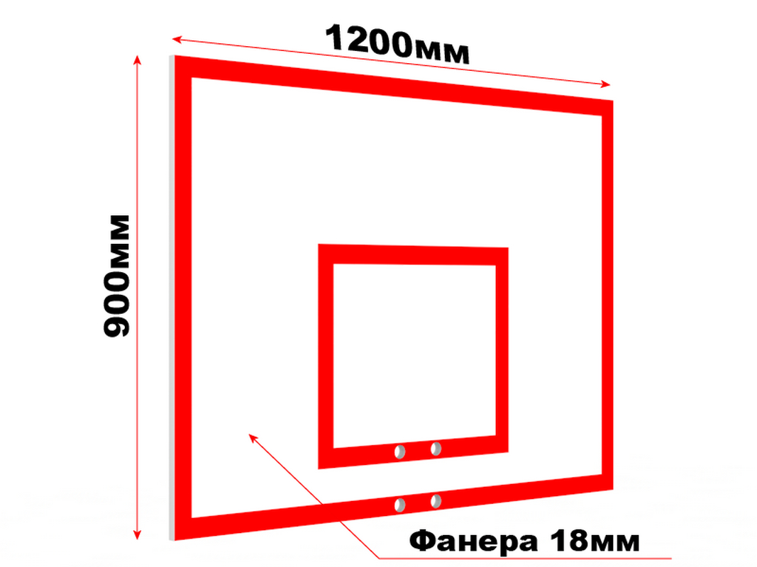 фото Щит баскетбольный тренировочный из фанеры glav 01.207