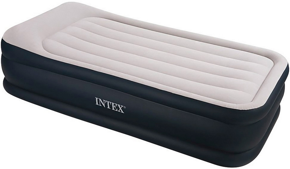 Купить Надувная кровать Intex Deluxe Pillow Rest Raised Bed 99х191х42см, встр. насос 220V 64132,