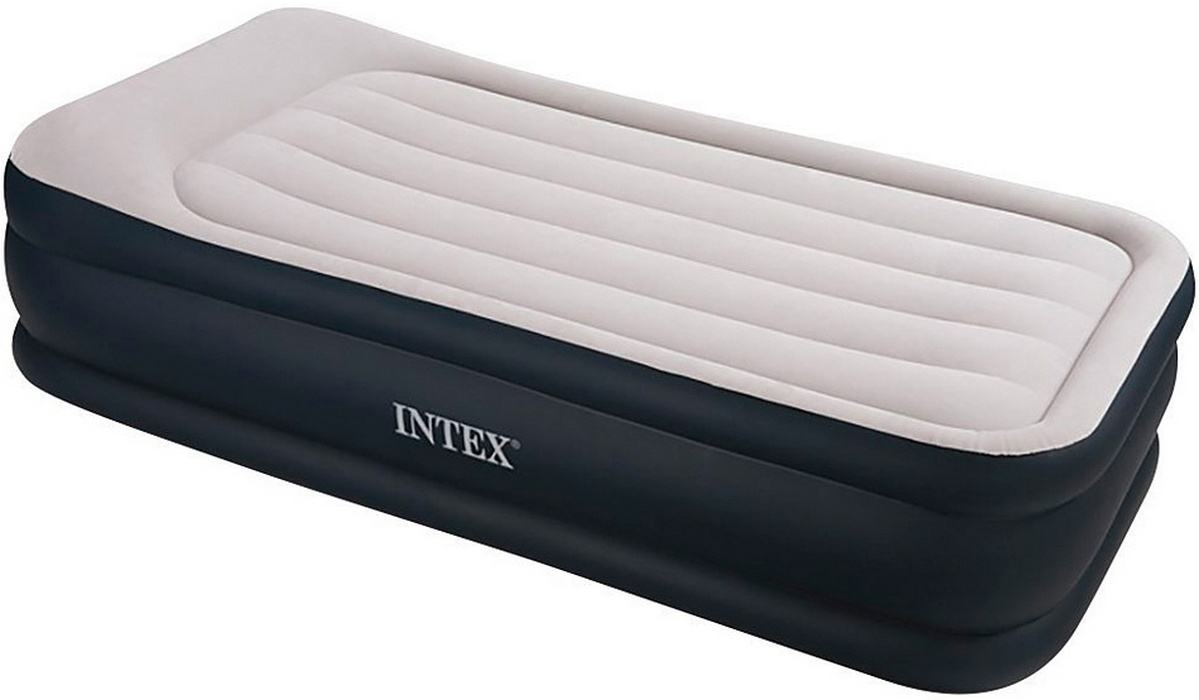 фото Надувная кровать intex deluxe pillow rest raised bed 99х191х42см, встр. насос 220v 64132