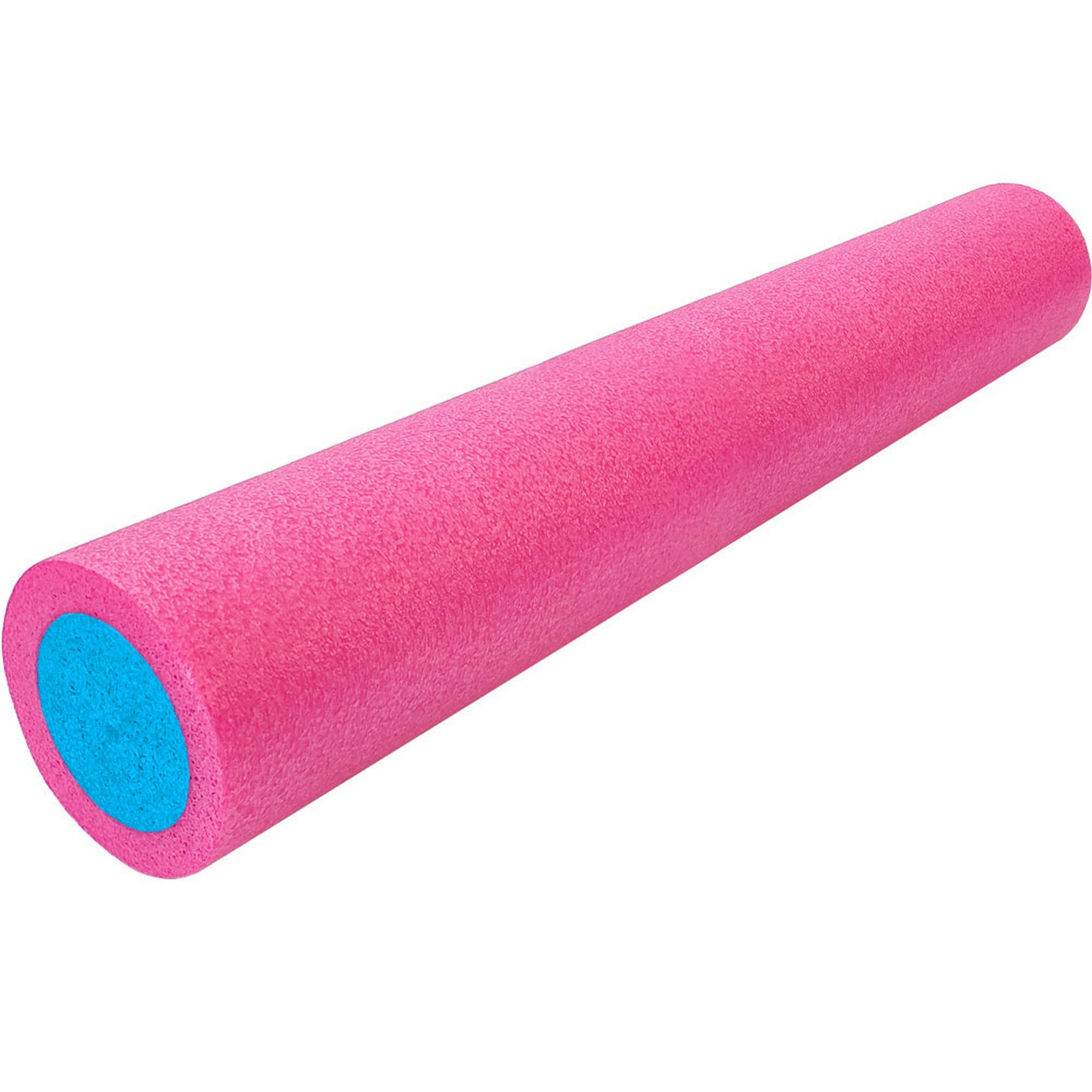 Купить Ролик для йоги 90х15см Sportex полнотелый 2-х цветный PEF90-39 розовоголубой (B34501),
