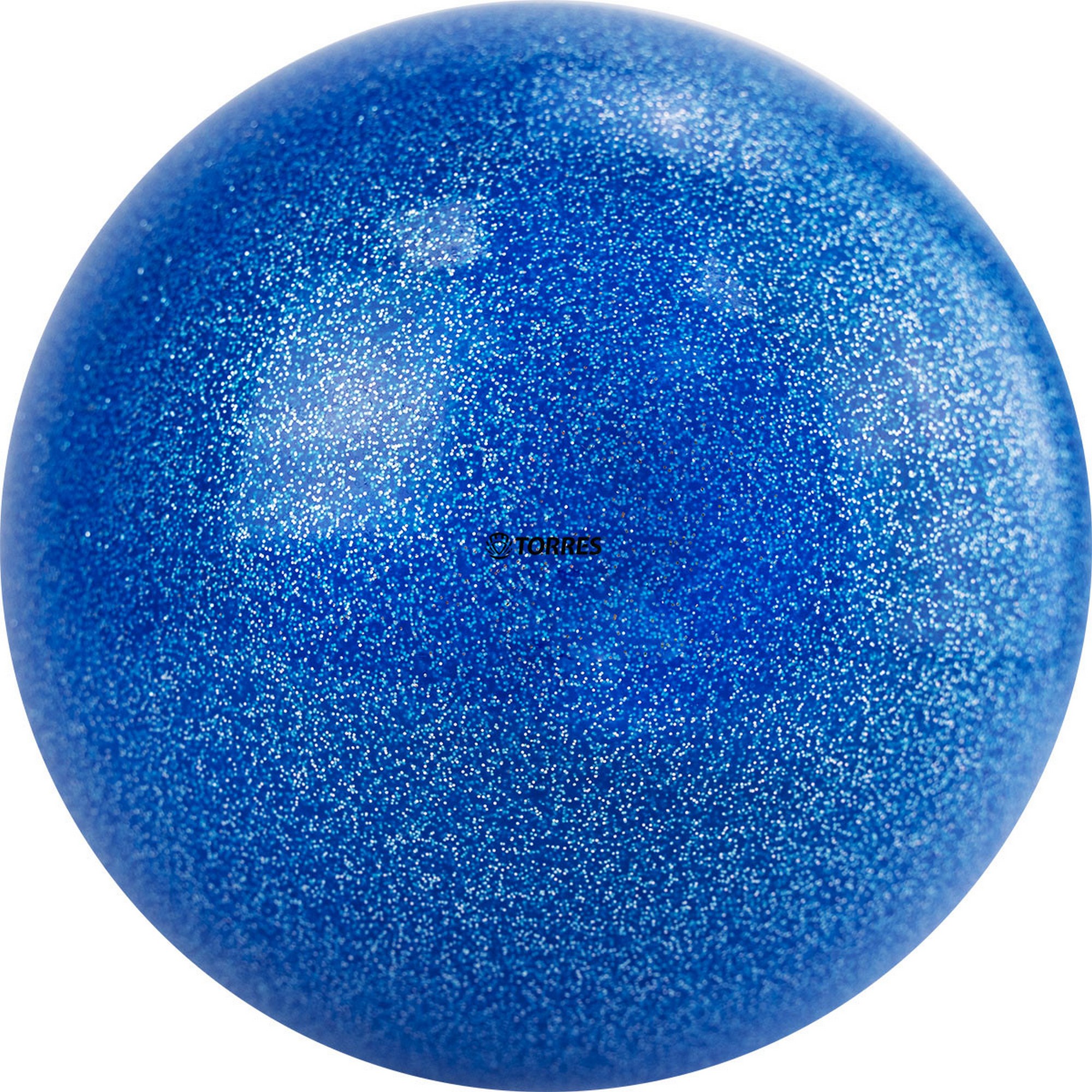 фото Мяч для художественной гимнастики d15см torres пвх agp-15-01 синий с блестками