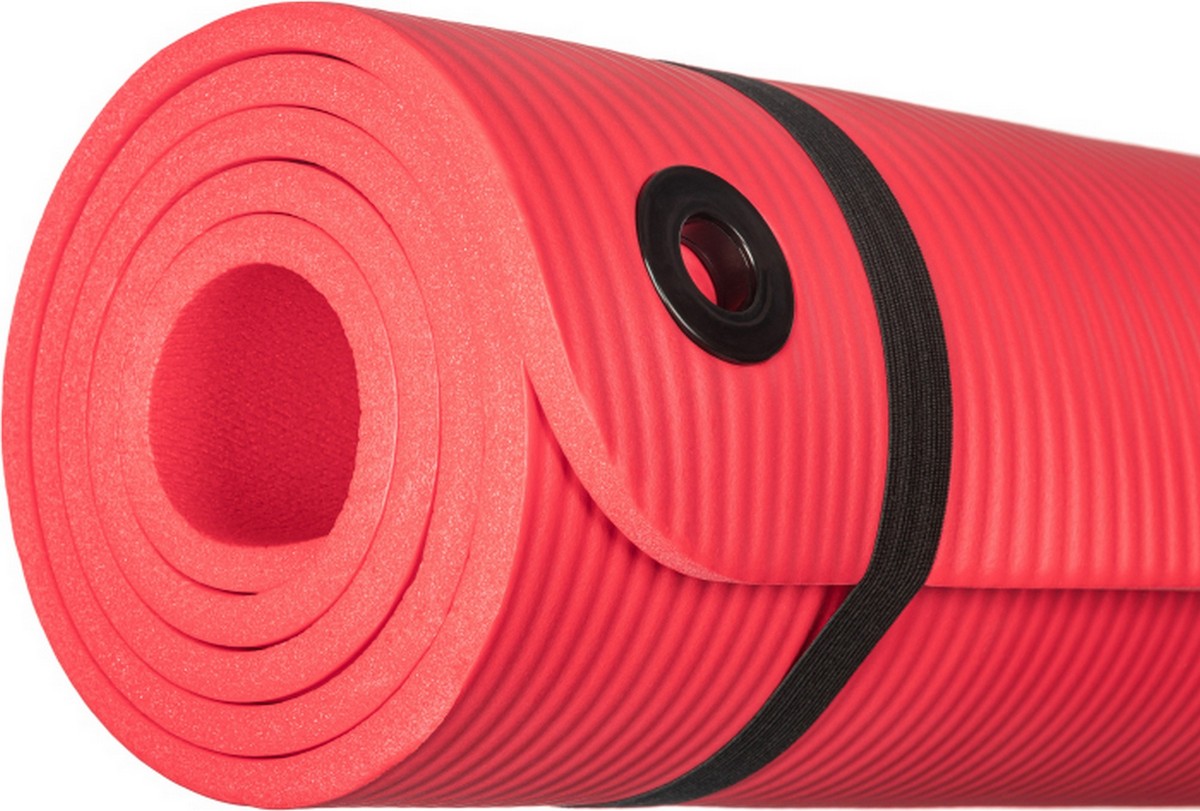Коврик для йоги и фитнеса 180x60x1см Sundays Fitness IR97506 6062592 красный 1200_811