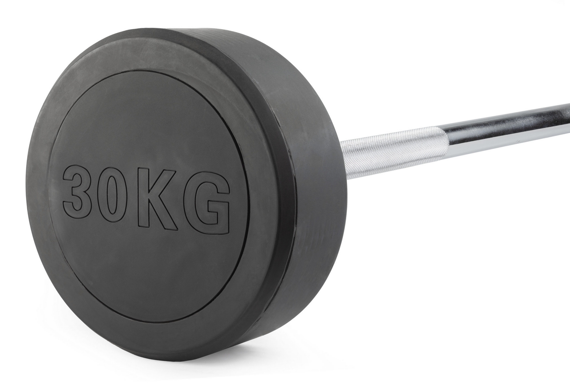 Штанга неразборная обрезиненная 30 кг. Прямой гриф VictoryFit VF-DX4300 2000_1370