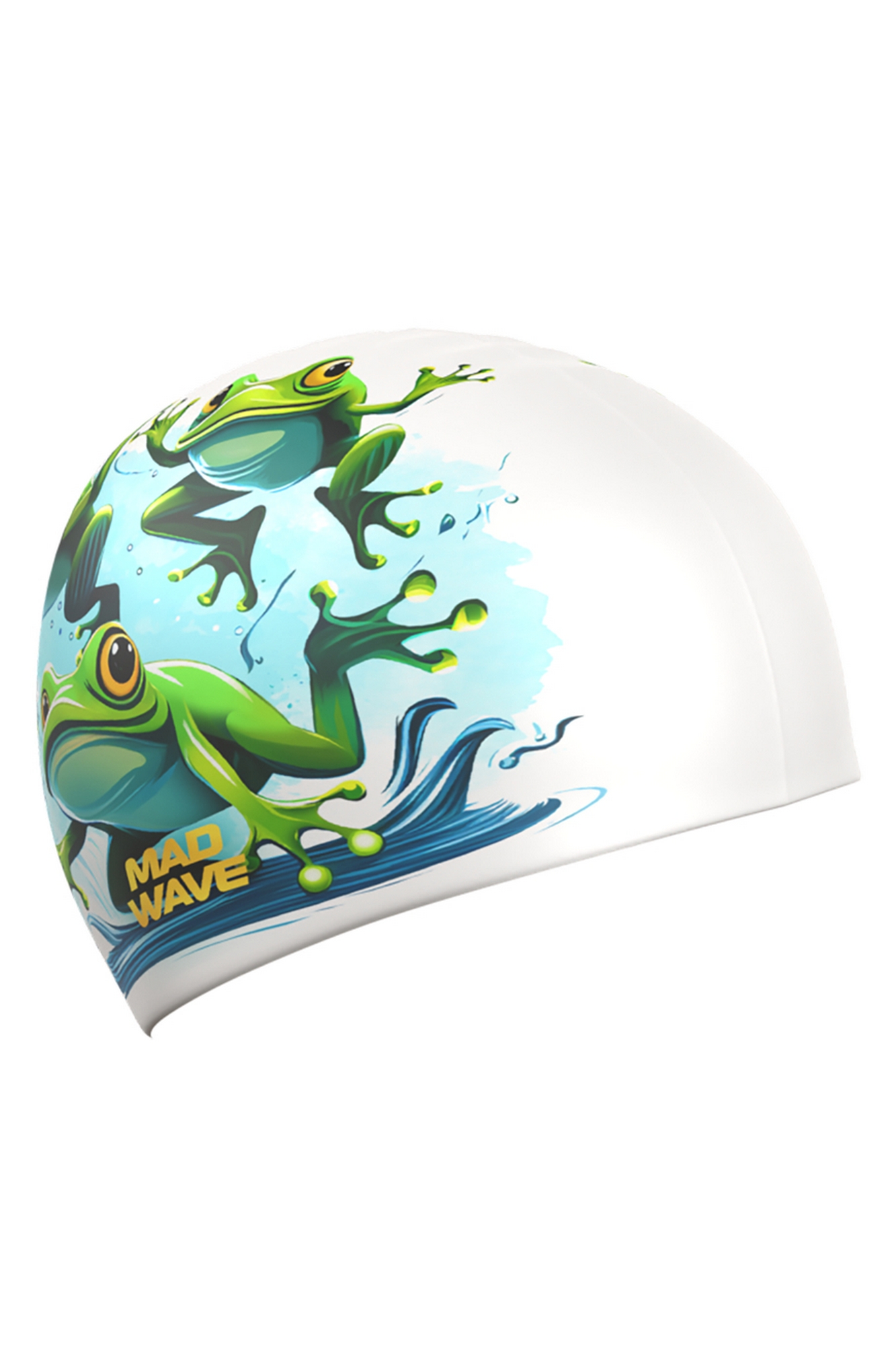 Силиконовая шапочка Mad Wave Frogs HQ M0554 08 0 00W Белый 1333_2000