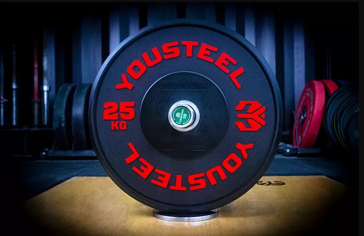 Диск 25кг YouSteel Training PRO черный 1200_779
