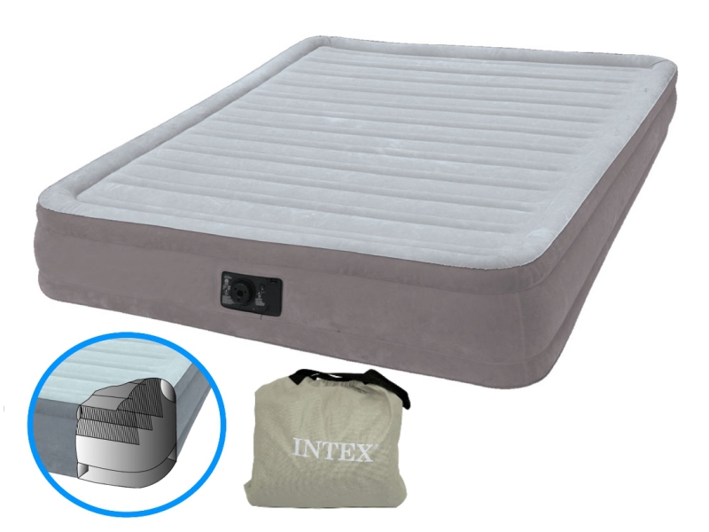 Надувная кровать Intex Comfort-Plush 152х203х33см, встроенный насос 67770 800_600