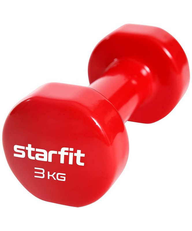 Гантель виниловая Core 3 кг Star Fit DB-101 красный 665_800